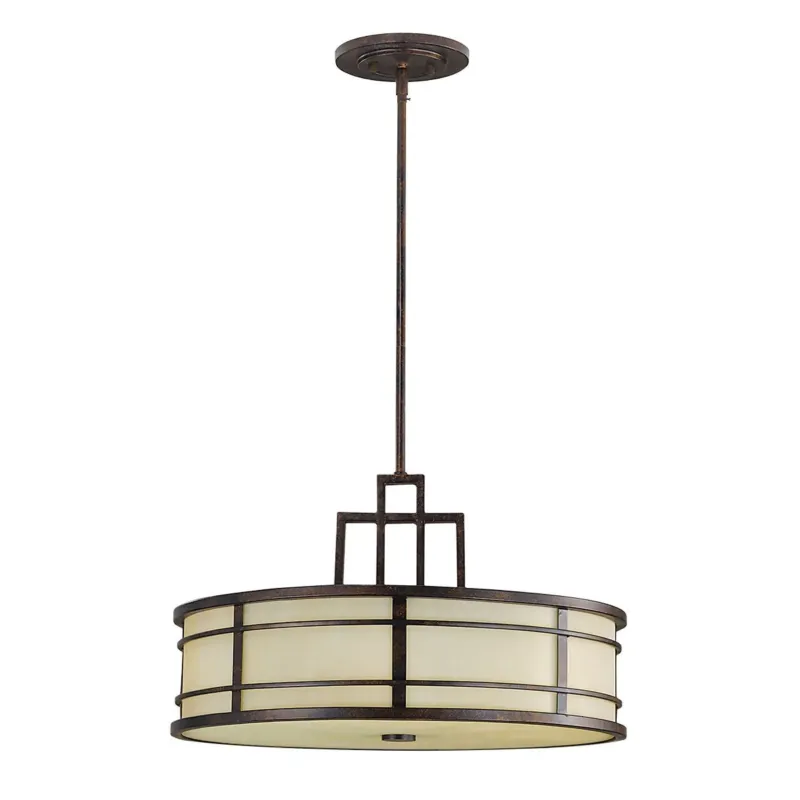 Ostatnia szansa Lampa w stylu retro wisząca 53cm do salonu kuchni sypialni (3xE27) Feiss (Fusion)