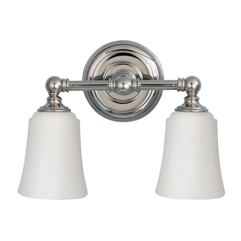 Najlepsza cena Lampa do łazienki (mleczne szkło, chrom) kinkiet łazienkowy (G9 2x4W) Feiss (Huguenot)