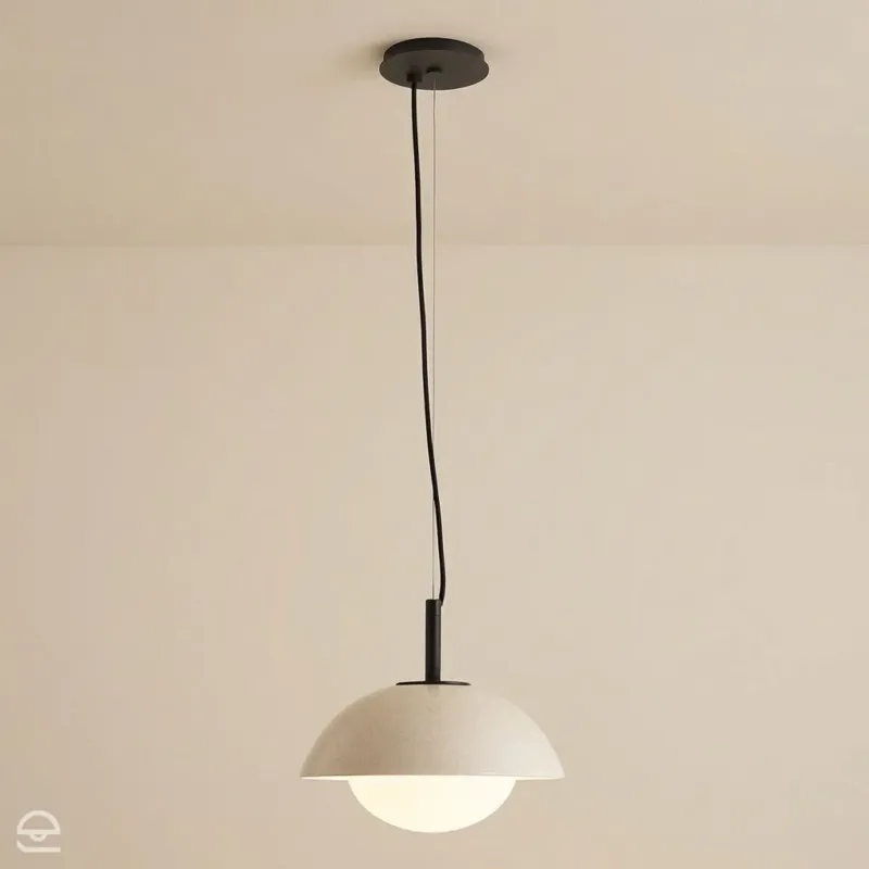 Wyjątkowa oferta Glaze – lampa wisząca ceramiczna, kość słoniowa (pojedyncza)