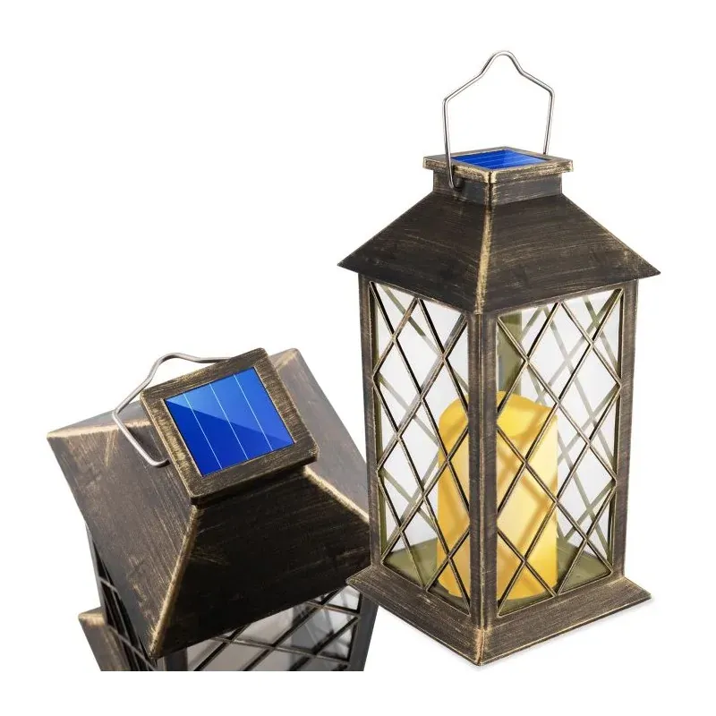 Wyjątkowa oferta Latarenka solarna patynowa do ogrodu z uchwytem do zawieszenia 3000K 28cm LIRIO LUMSOL1045A LUMILED