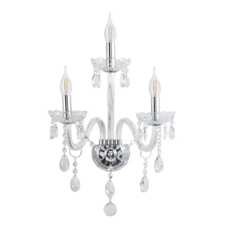 Lampa ścienna potrójna z dekoracyjnymi kryształkami 3xE14 CRISTALLO 23-30290 CANDELLUX Do wyczerpania zapasów