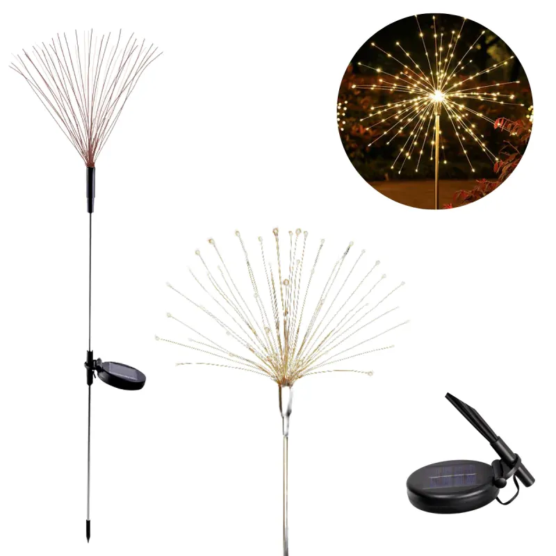 Bestseller Lampa solarna LED ogrodowa wbijana Dmuchawiec 84cm Ciepłe światło