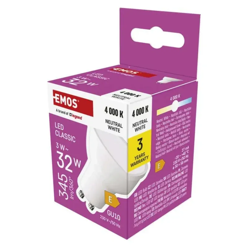 ZQ8E13 Żarówka LED neutralne światło MR16/GU10 3W-32W 345lm CLASSIC EMOS Zamów teraz
