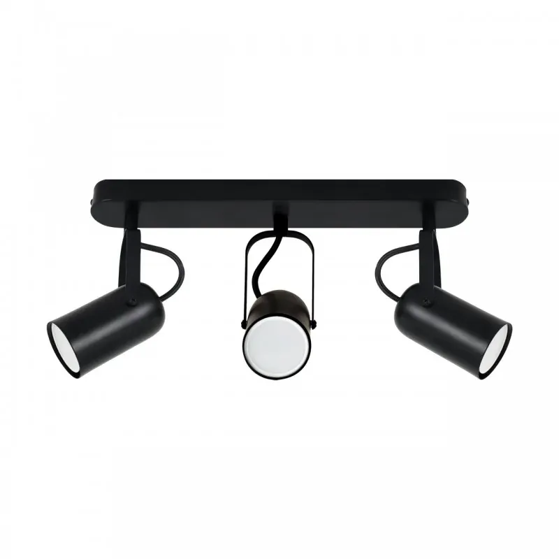 Premium Lampa ścienno-sufitowa potrójna czarna na źródło światła GU10 max.3x25W LOFTA 04395 IDEUS-STRUHM