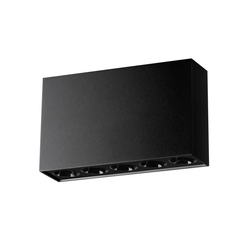Łatwy zwrot SL.1212 Prostokątna lampa led natynkowa czarna SOLE 11W 4000K Sollux