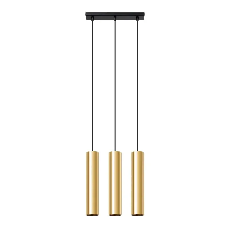 SL.1201 Zwisające tuby lampa potrójna złota do kuchni 3XGU10 LAGOS 3L SOLLUX Do wyczerpania zapasów