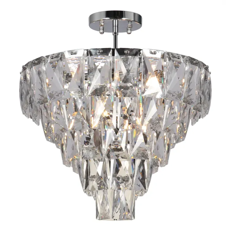 Cena promocyjna ML8811 Efektowna lampa sufitowa kryształowa 6xE14 CHELSEA CHROME EKO-LIGHT