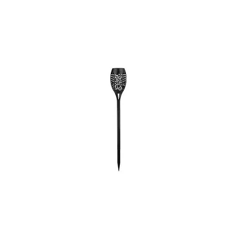 1313 Czarna lampka ogrodowa LED solarna pochodnia imitacja płomienia 51cm LVT Nowość