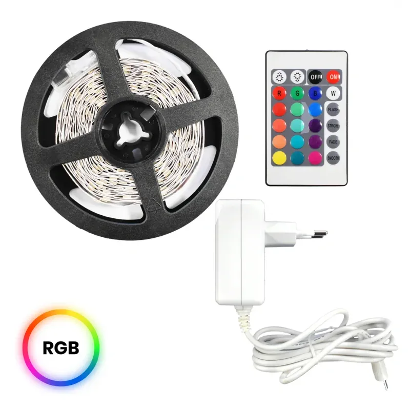 Bestseller EKZ0447 Taśma LED RGB 5m IP54 z pilotem + sterownik EKO-LIGHT