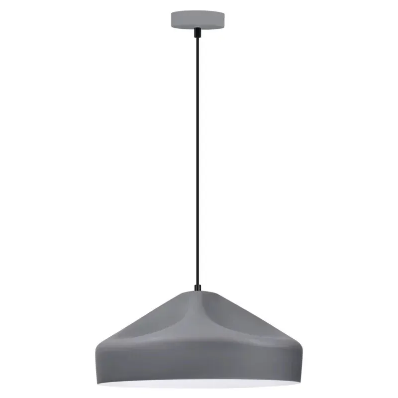 Niska cena Szara-matowa lampa wisząca na żarówkę E27 GAVLE 307453 POLUX-GOLDLUX