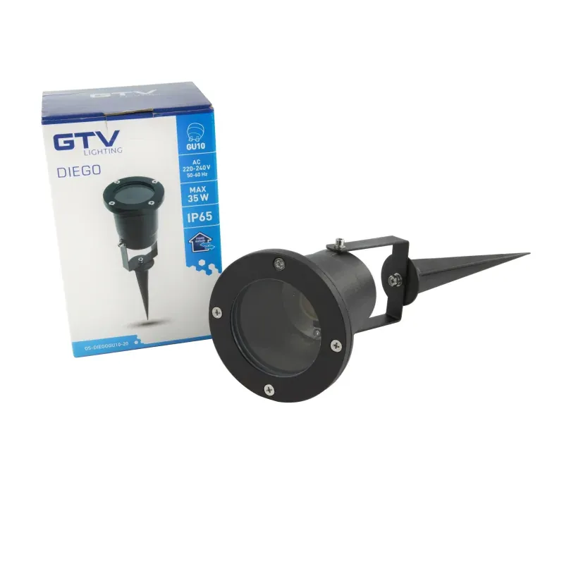 Oprawa ogrodowa czarna GU10 max.35W IP65 OS-DIEGOGU10-20 DIEGO GTV Łatwy zwrot
