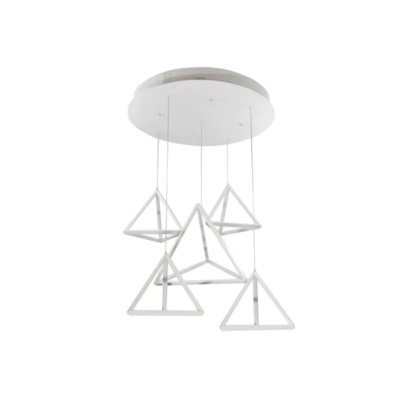 Popularny Nowoczesna lampa wisząca LED trójkąty w kolorze białym 80W 3000K 310477 POLUX