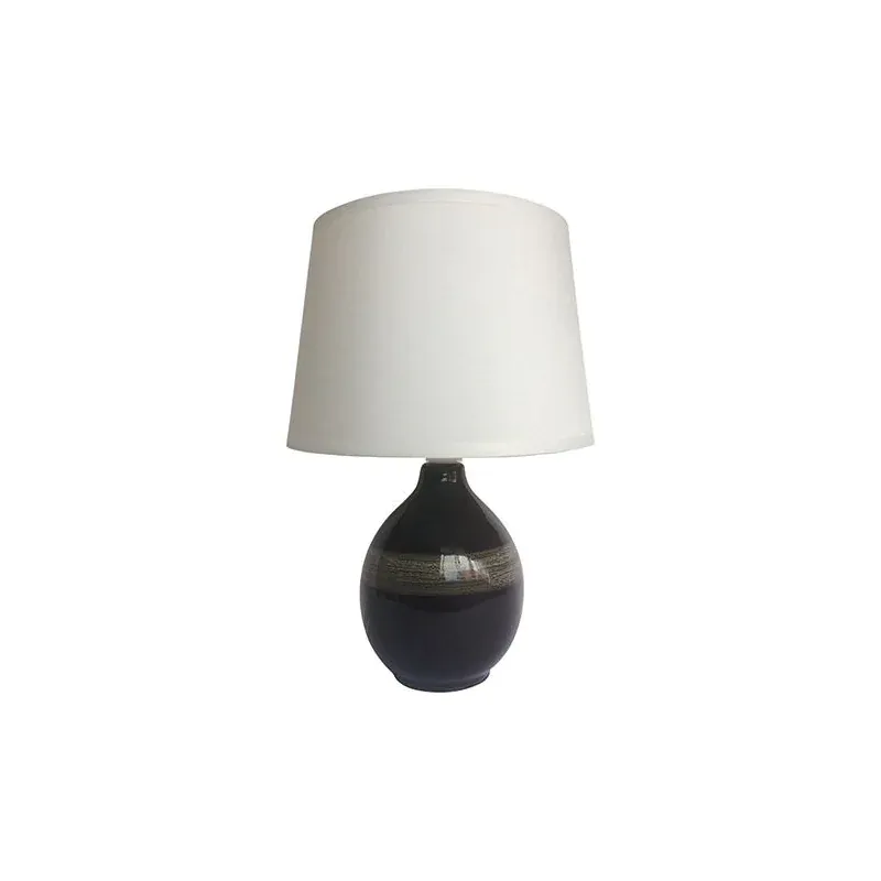 Elegancka lampka na stolik nocny czarno-kremowa ROMA E14 BLACK 03206 IDEUS Szybka dostawa
