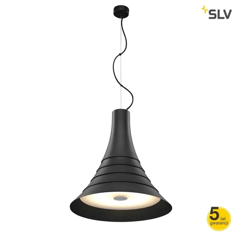 Ograniczona ilość Wisząca lampa sufitowa w kolorze czarnym o mocy 30W
