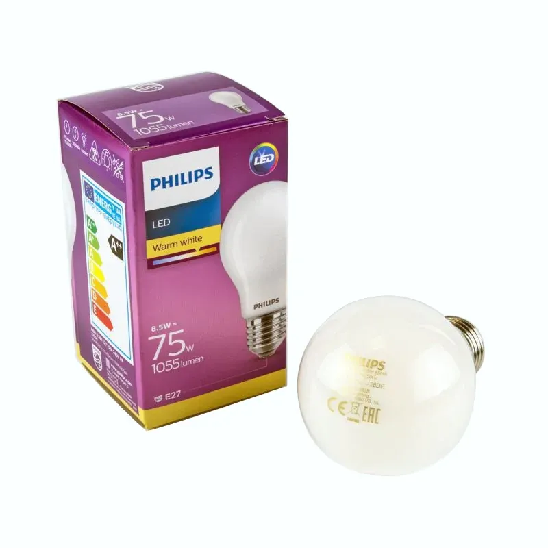 Żarówka LED E27 o ciepłej barwie Classic A60 8.5W-75W 1055lm 2700K PHILIPS Oferta czasowa