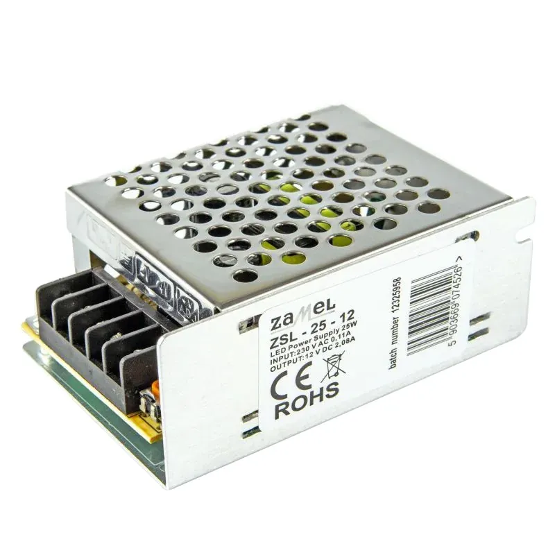 Nowy Zasilacz LED ZSL-25-12 25W 12V DC 2,08A siatkowy zamel