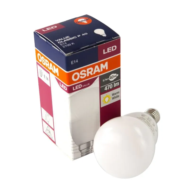 Żarówka LED kulka ciepła mleczna VALUE CLP40 E14 5.7W-40W 470lm OSRAM Oferta