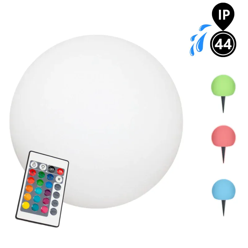 Lampa solarna Ogrodowa Kula LED Biała 17cm Kolorowe światło RGB Dodaj do koszyka