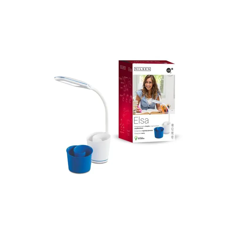 Lampka biurkowa led z wyjmowanym przybornikiem Tani