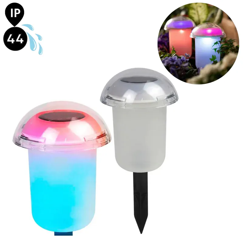Lampa ogrodowa Solarna wbijana w grunt Do Doniczek kolorowe światło Zniżka
