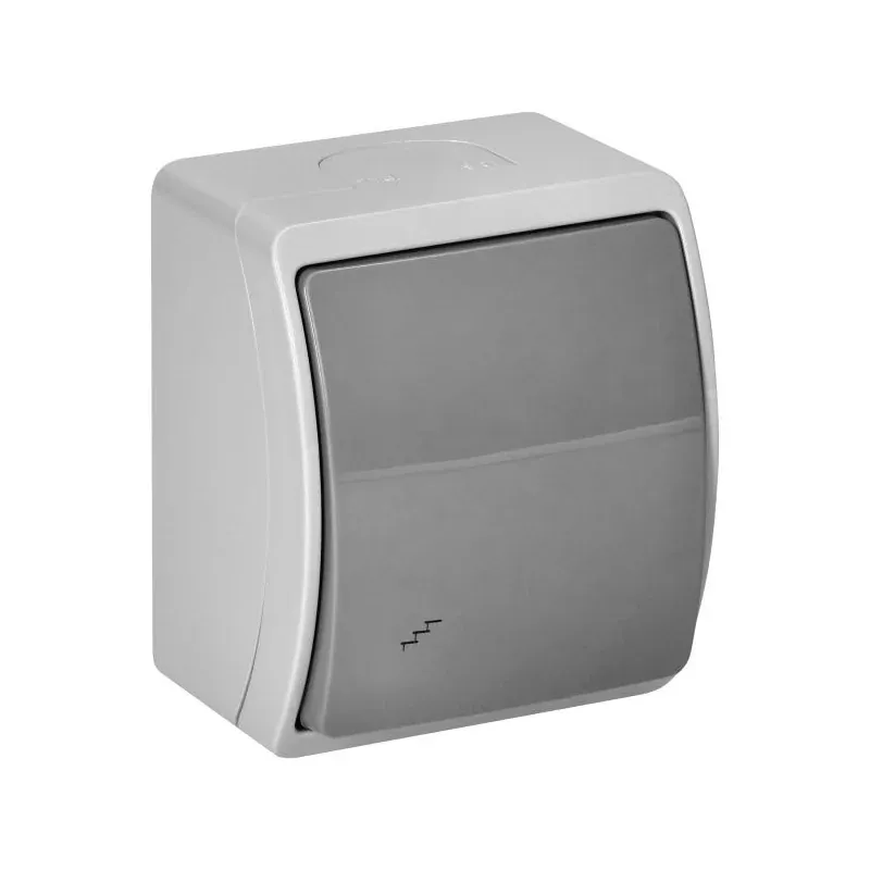 Promocja Łącznik schodowy natynkowy IP44 szaro-grafitowy AQUATIC OR-OE-7102/GR ORNO