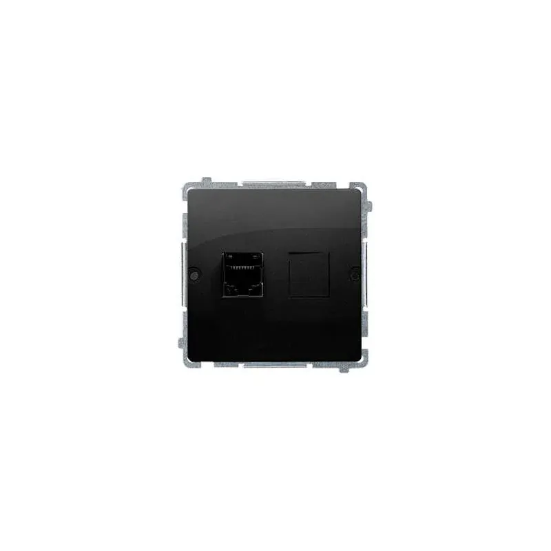 Gniazdo komputerowe pojedyncze RJ45 kat. 5e czarny mat BMF51.02/49 Simon Basic Kontakt-Simon Wyjątkowa oferta