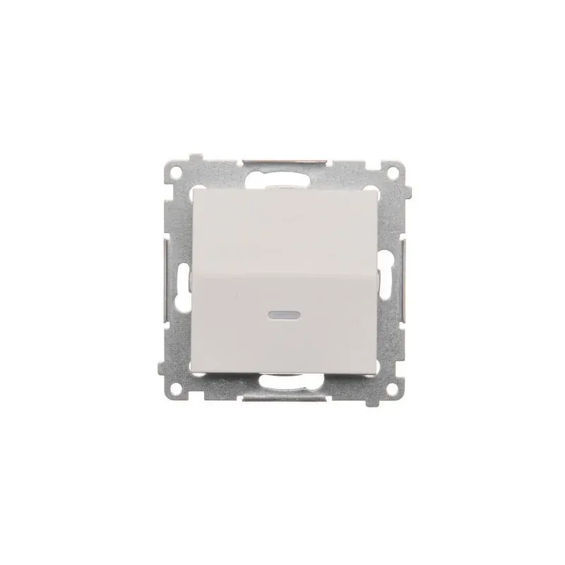 Dodaj do koszyka Łącznik schodowy biały z podświetleniem LED bez piktogramu DW6L.01/X/11 SIMON 54 KONTAKT-SIMON