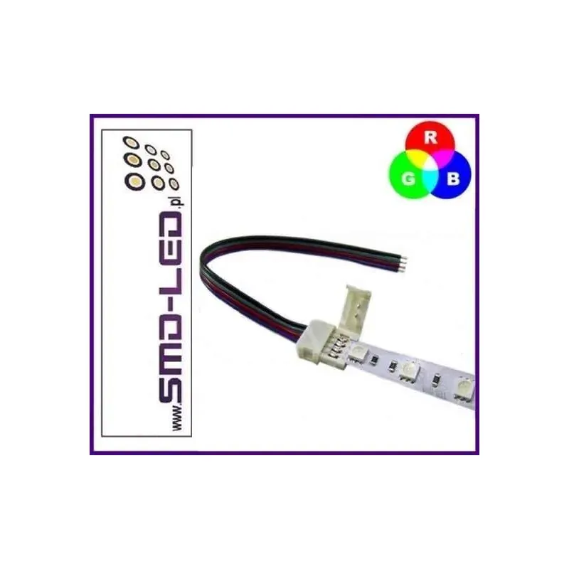 Promocja Złączka Jednostronna Z Przewodem Do Taśm Led Rgb 10 Mm