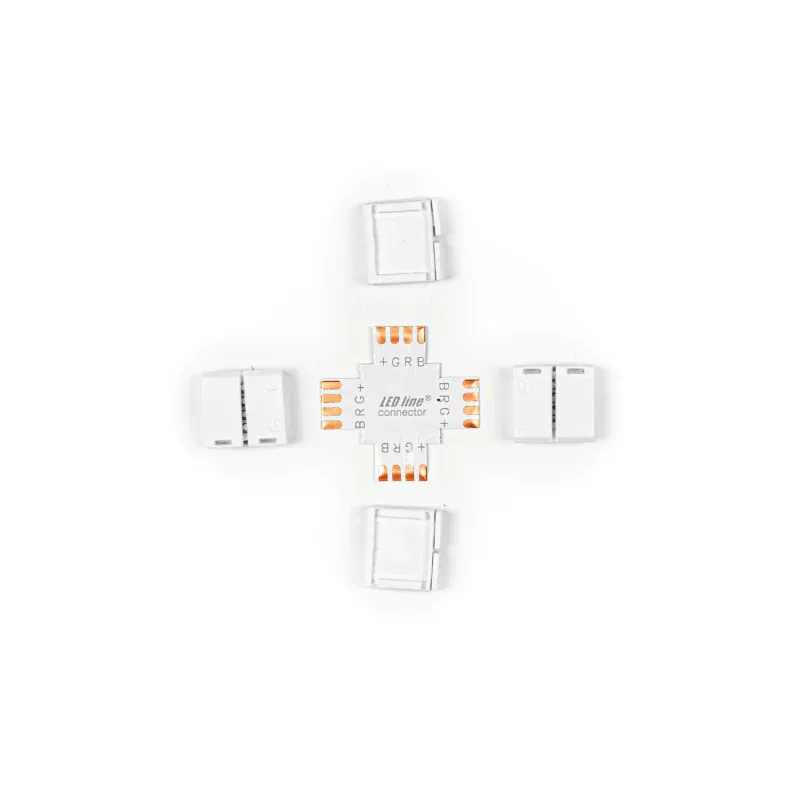 Premium Led Line™ Łącznik Do Taśm Led Click Connector Kątowy 10 Mm 4 Pin Typ + Rgb