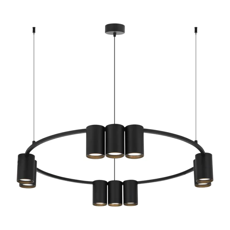 Dodaj do koszyka Lampa Wisząca Koło Genesis Black 10Xgu10