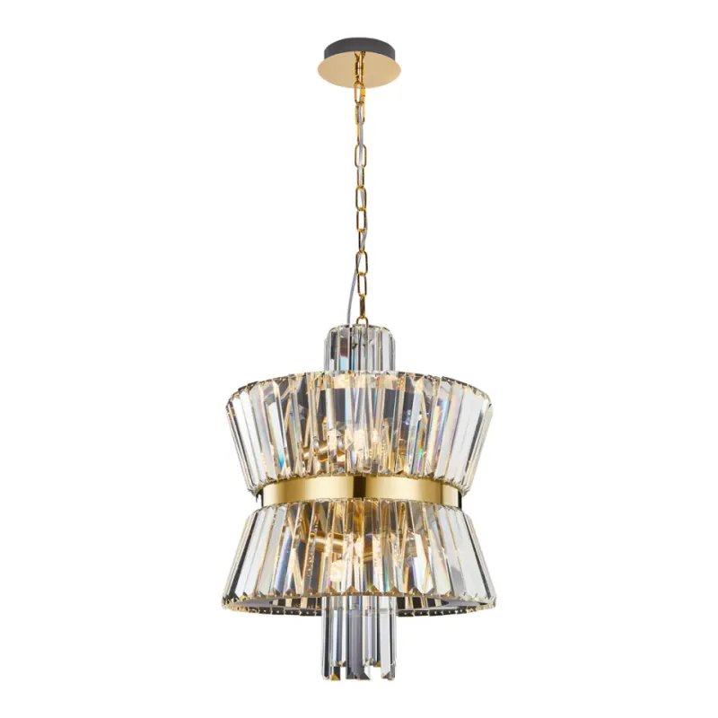 Okazja Złota Lampa Wisząca W Stylu Glamour Aurelia 8Xe14
