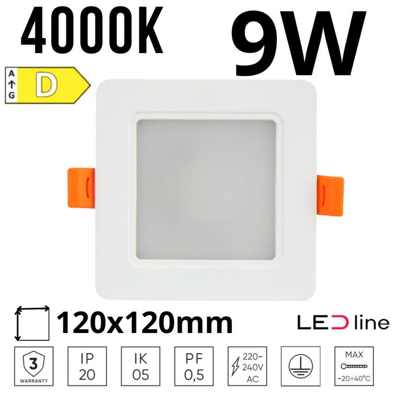 Led Line Lite Downlight Molly 9W 900Lm 4000K Kwadrat Nie przegap