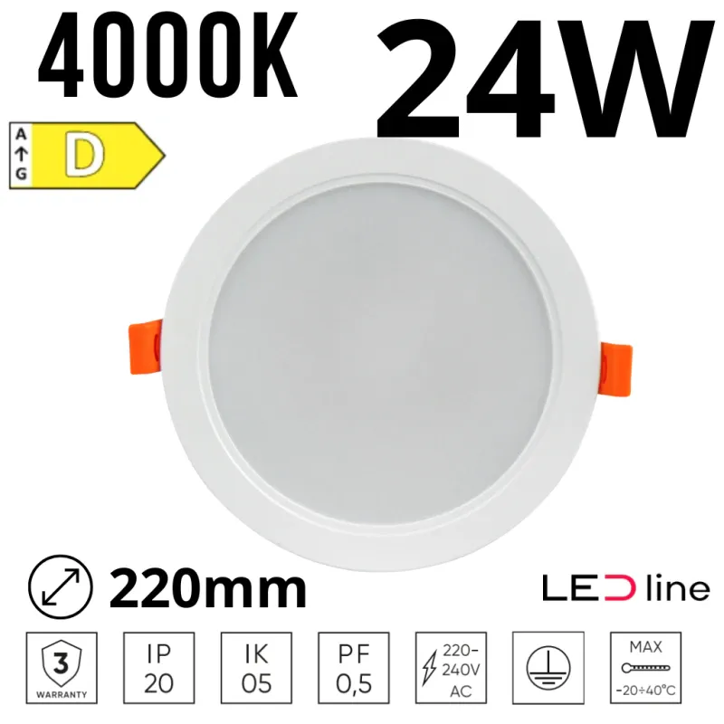 Led Line Lite Downlight Molly 24W 2550Lm 4000K Okrągły Oferta limitowana