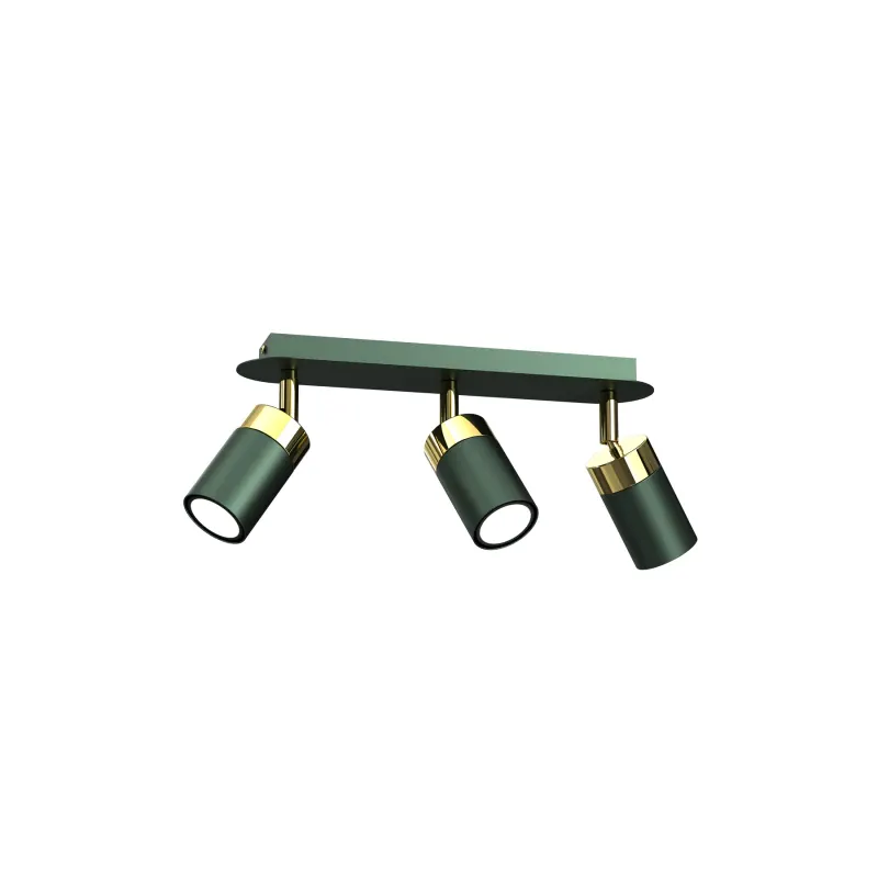 Popularny Lampa Sufitowa Joker Green/Gold 3Xgu10