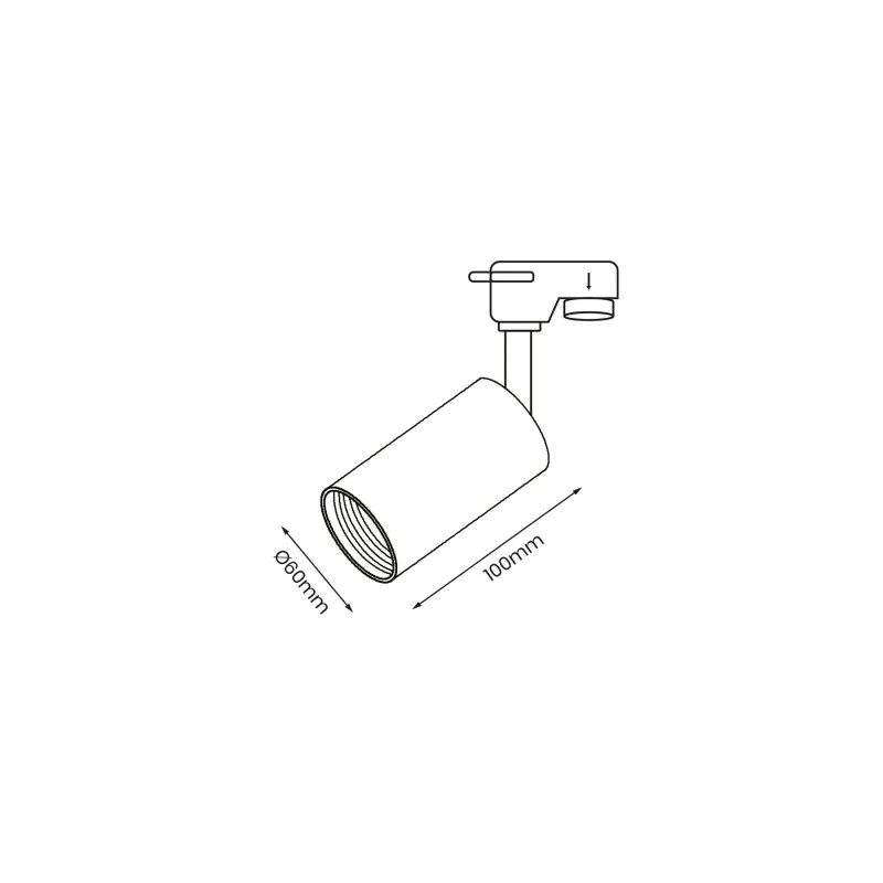 Pipe Track Spot Light Black 1Xgu10 Nowy