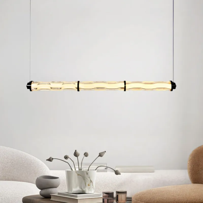 Bezpieczne zakupy Lampa wisząca Corte szklana pozioma nad stół 3-punktowa LED 25W 3000K