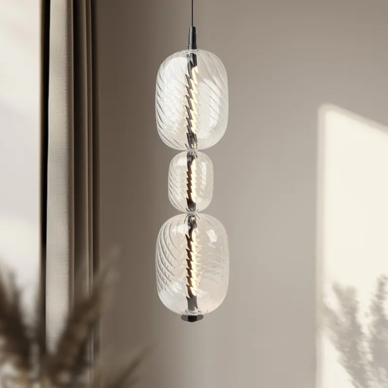 Lampa wisząca Playa szklana transparentna potrójna LED 12W 3000K regulowana Sprawdź teraz