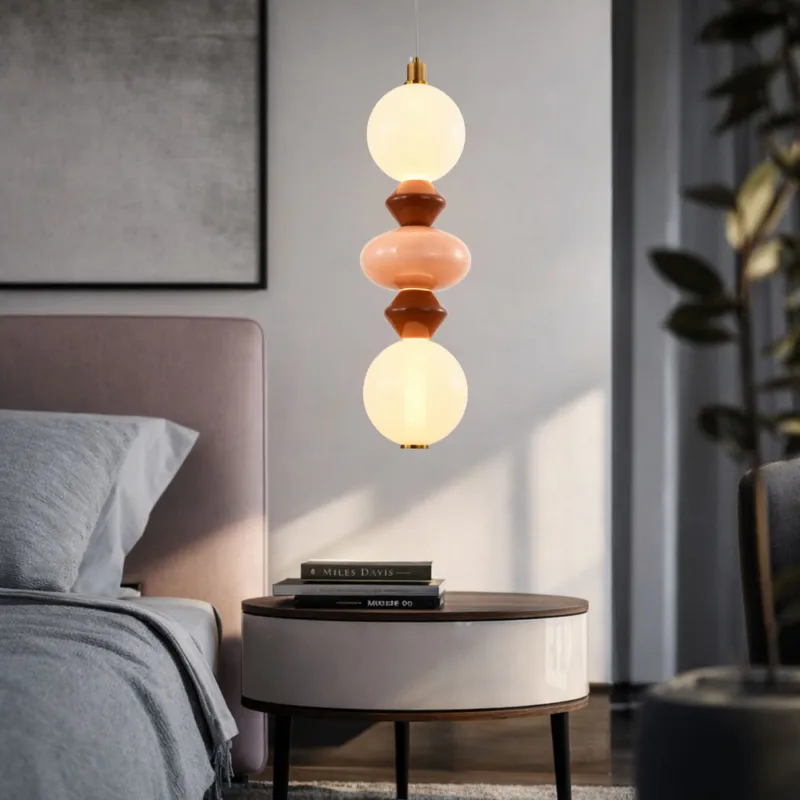 Bezpieczne zakupy Lampa wisząca Flores kolorowa ceramiczna 15W LED 3000K do salonu i sypialni