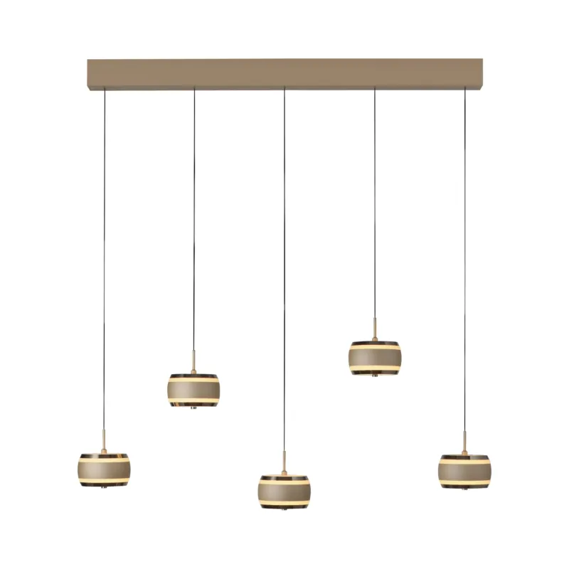 Hit cenowy Lampa wisząca brązowa nad stół sterowana pilotem PURE FALLING RINGS 2504-97 - Paul Neuhaus
