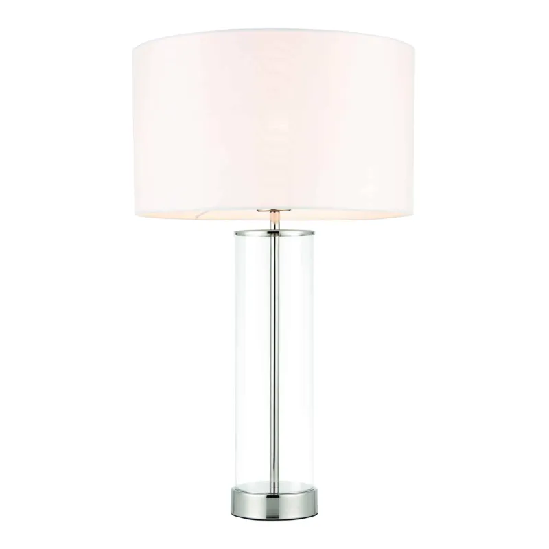 Zniżka Lampa stołowa szklana z białym abażurem 70600 z serii Lessina - Endon Lighting