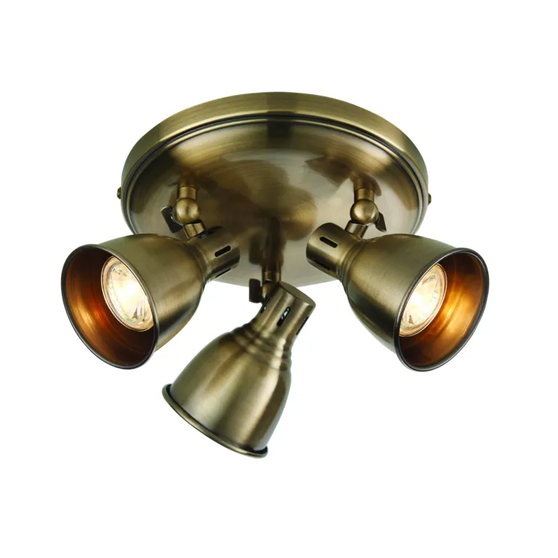 Tani Lampa sufitowa metalowa mosiężna 3-punktowa 76279 z serii Westbury - Endon Lighting