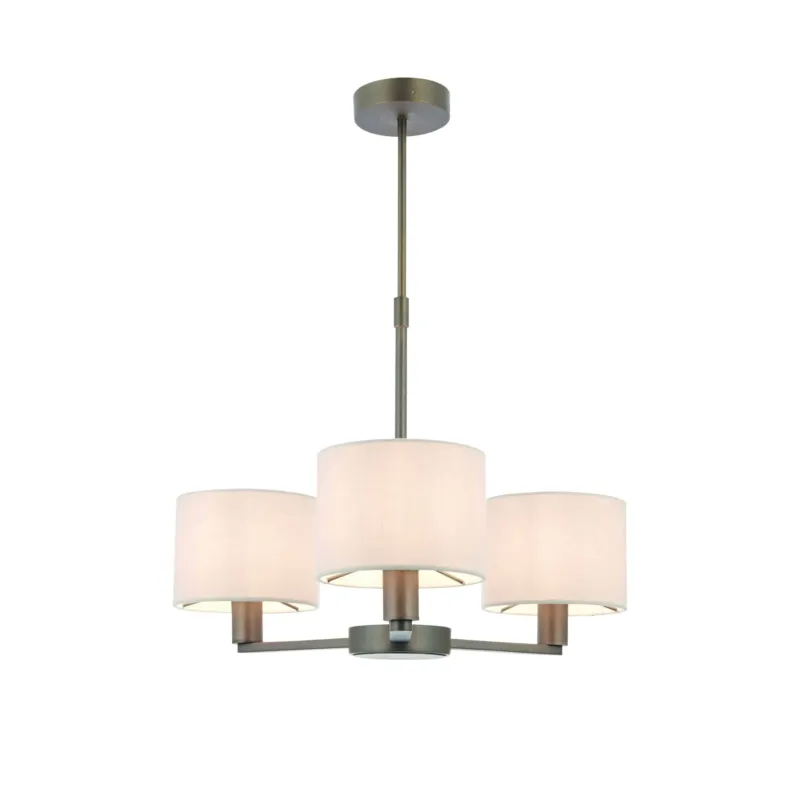 Lampa wisząca 3-punktowa metalowa z białymi abażurami 73016 z serii Daley - Endon Lighting Kup teraz