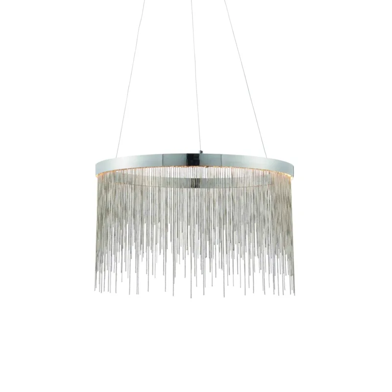 Wyprzedaż Lampa wisząca chromowana okrągła z łańcuszkami 73768 z serii ZELMA - Endon Lighting