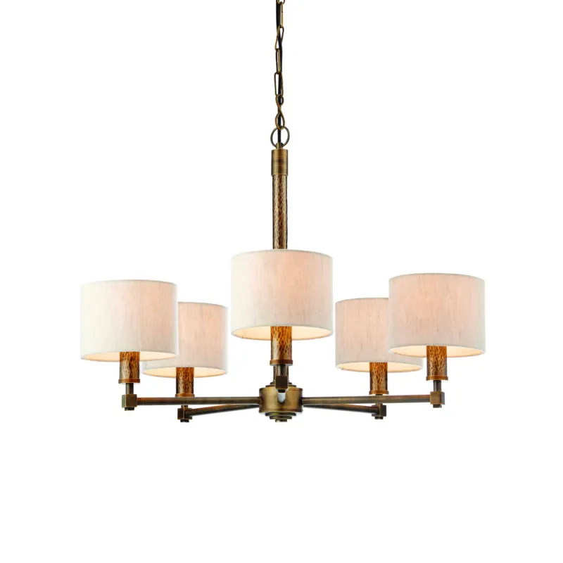 Lampa wisząca metalowa brązowa 5-punktowa 71345 z serii Indara - Endon Lighting Wyjątkowa oferta