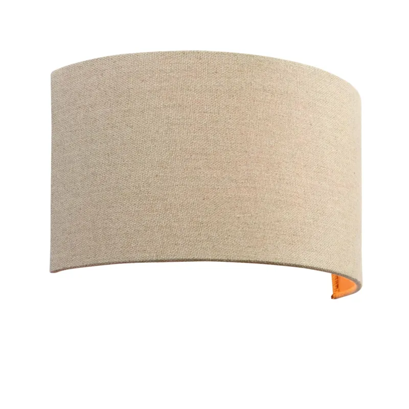 Kinkiet ścienny półokrągły beżowy z tkaniny 70335 z serii Obi - Endon Lighting Zamów teraz