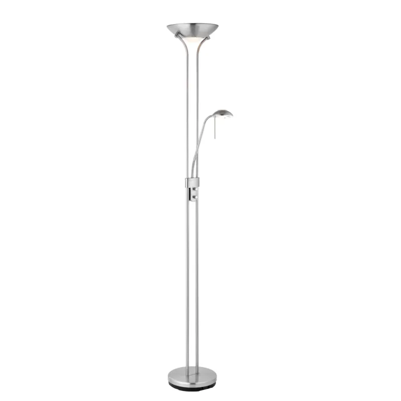 Lampa podłogowa metalowa srebrna z czytnikiem ROME-SC z serii ROME - Endon Lighting Zniżka