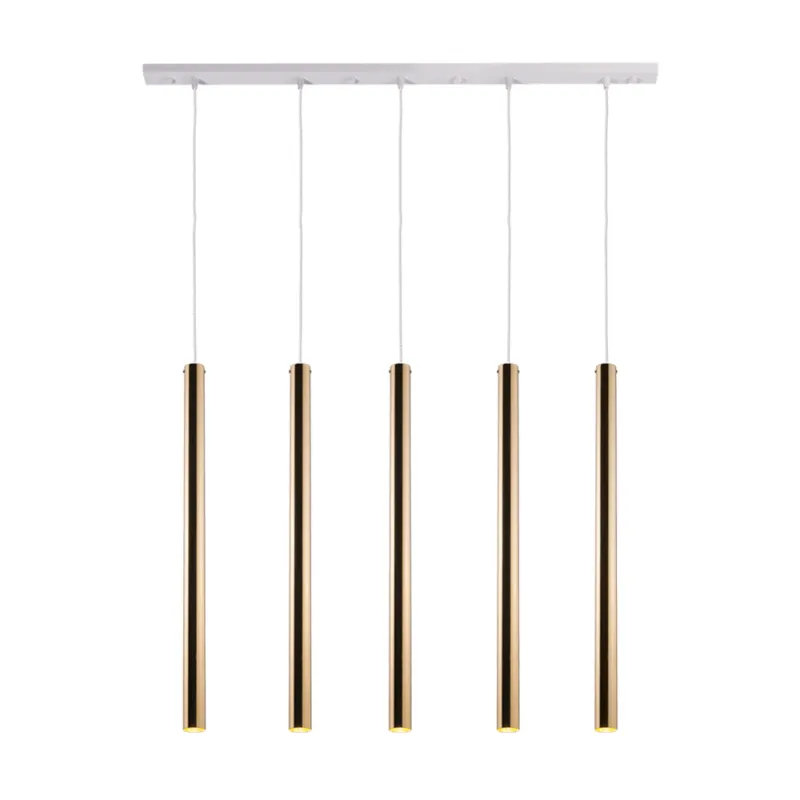 Lampa wisząca Akadi 5 - Mosiądz polerowany-biała (700 mm) 8888 - Antigo Nowość