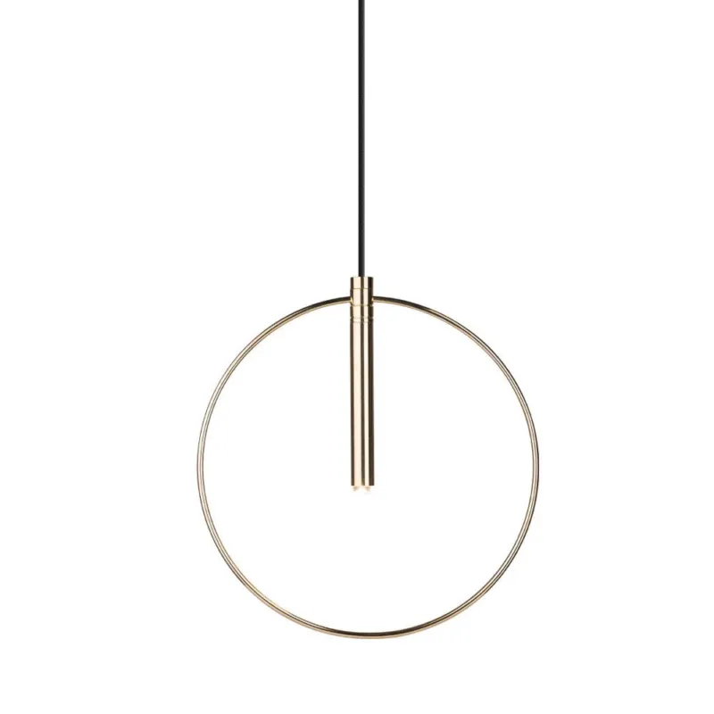 Super okazja Lampa wisząca Faro okrąg - Mosiądz polerowany (320 mm) 8290 - Antigo