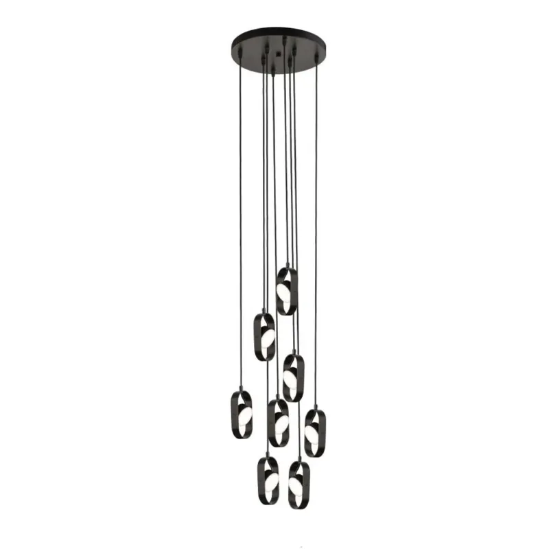Bestseller Lampa wisząca Furoku 8 - Czarna 3000K 7952 - Antigo