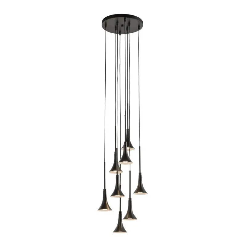 Lampa wisząca Kanzaki 8 - Czarna (300 mm) 3000K 7942 - Antigo Oferta czasowa